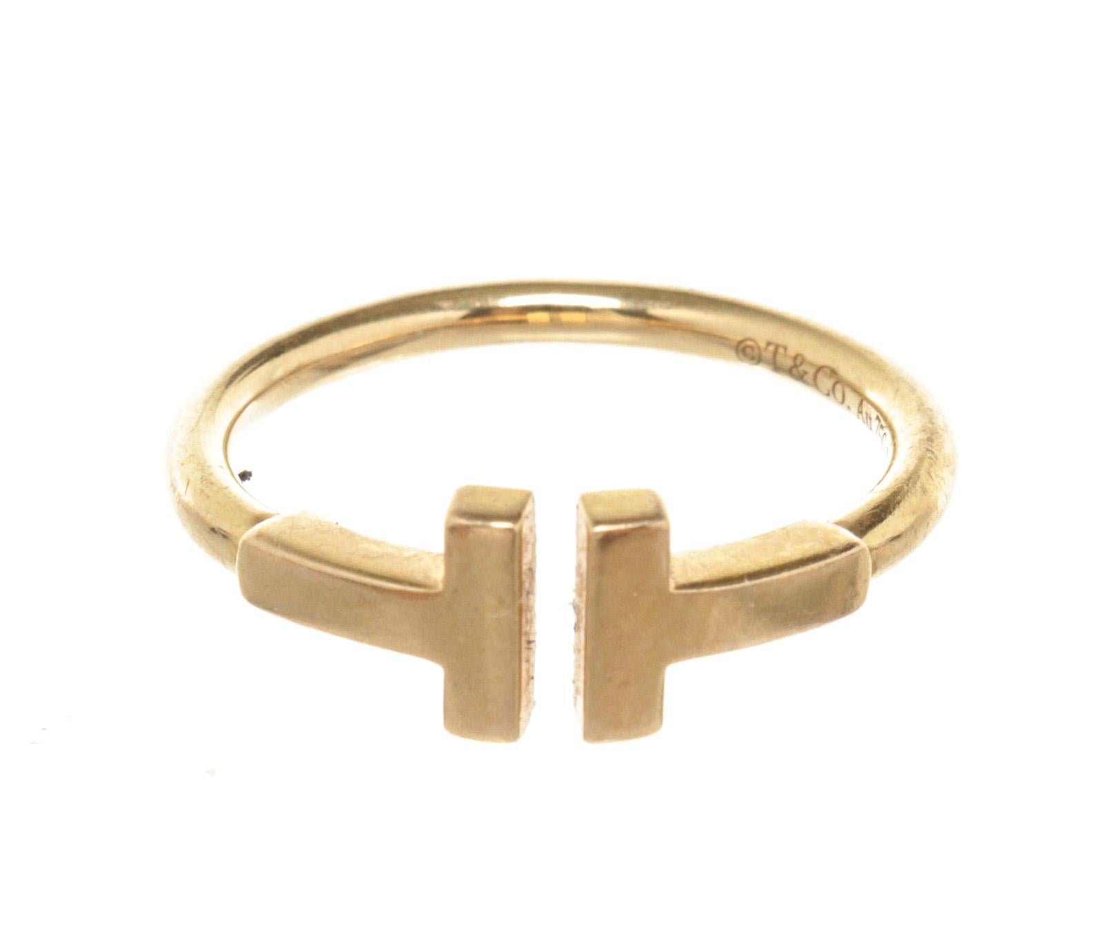 Tiffany and Co Gold T Wire Ring For 