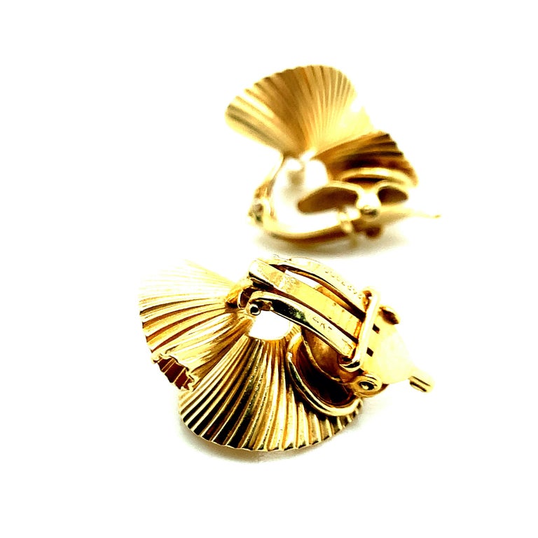 Tiffany & Co. Gold Twist Ear Clips For Sale 1