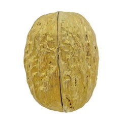 Tiffany & Co. Gold Walnut Shell Box