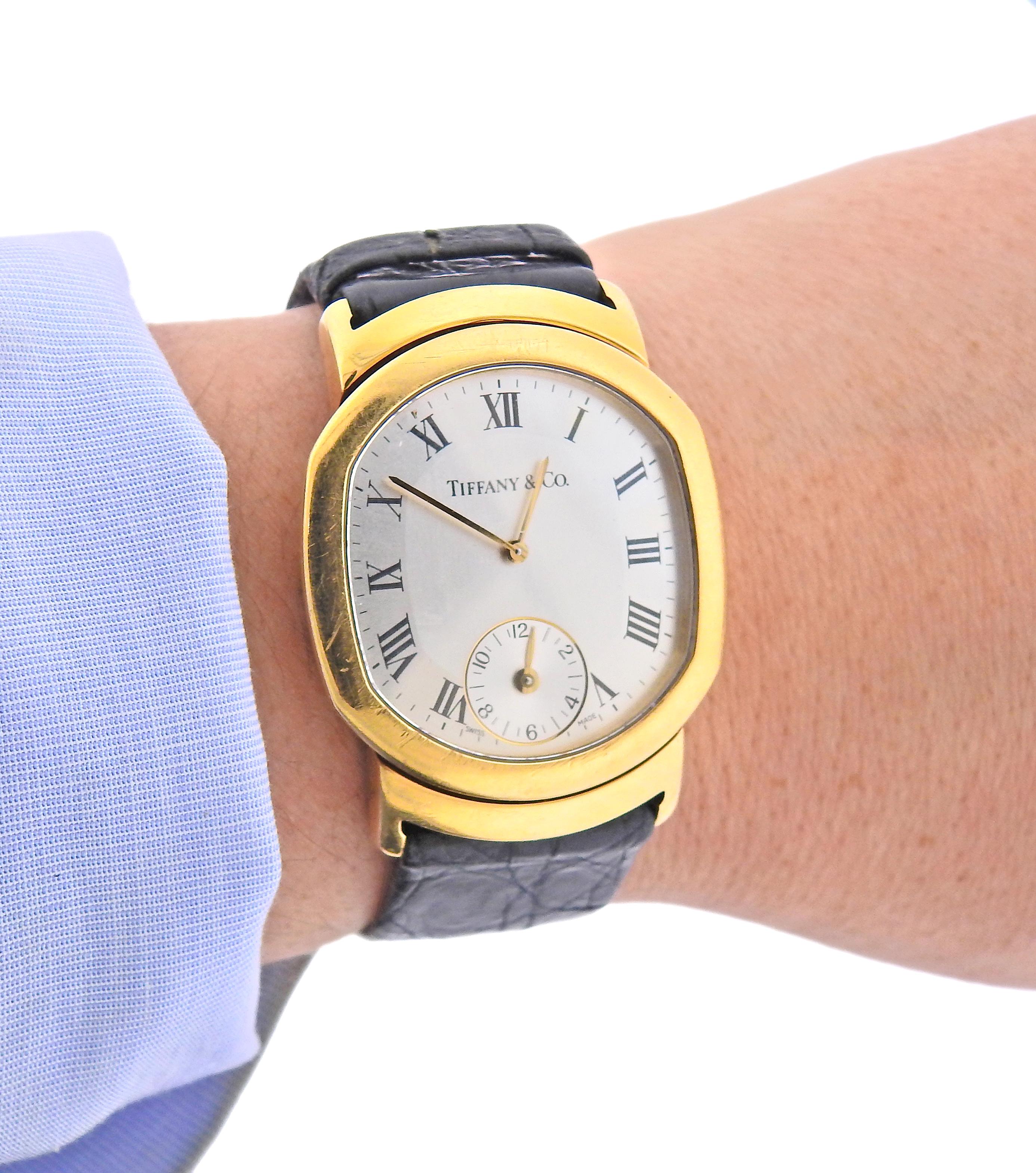 Tiffany & Co. Gold Watch In Excellent Condition For Sale In New York, NY
