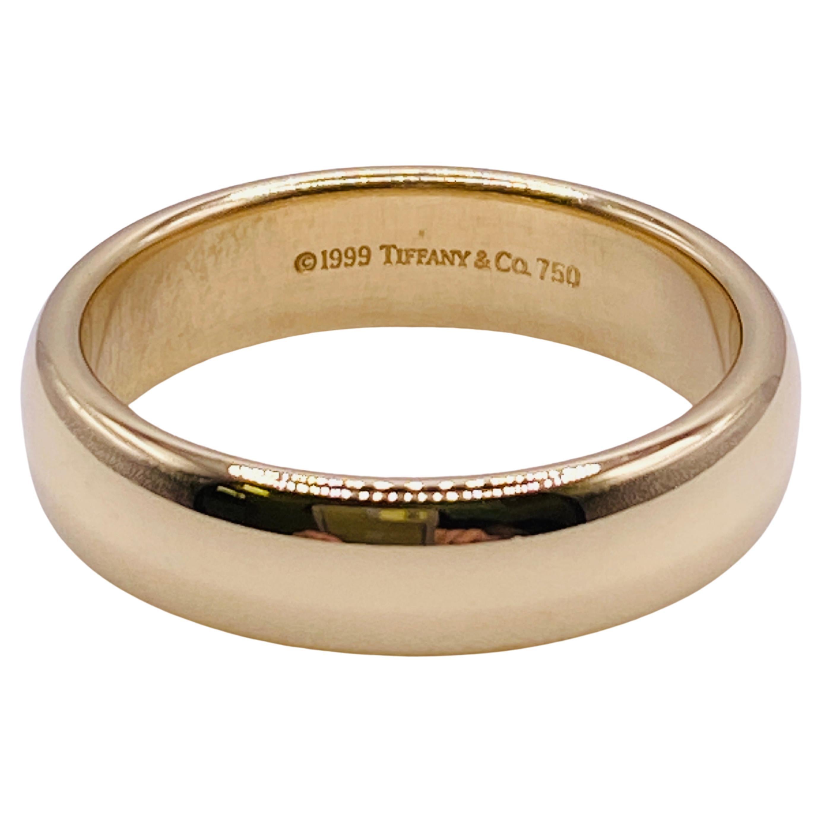 Gold Tiffany Lozenge Band For Sale at 1stDibs