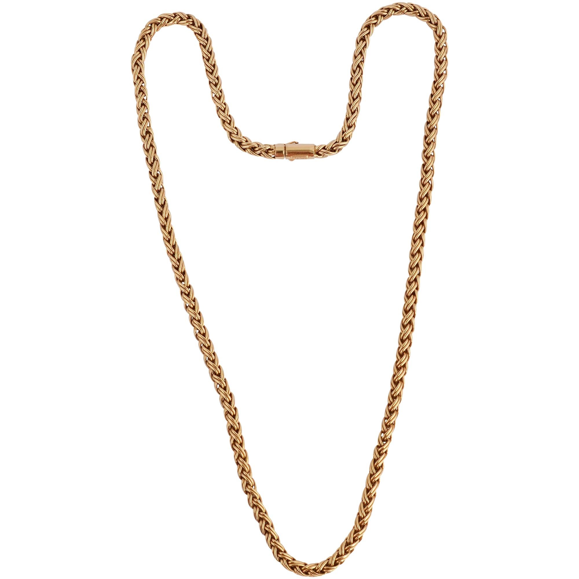 Tiffany & Co. Gold Wheat Chain Necklace