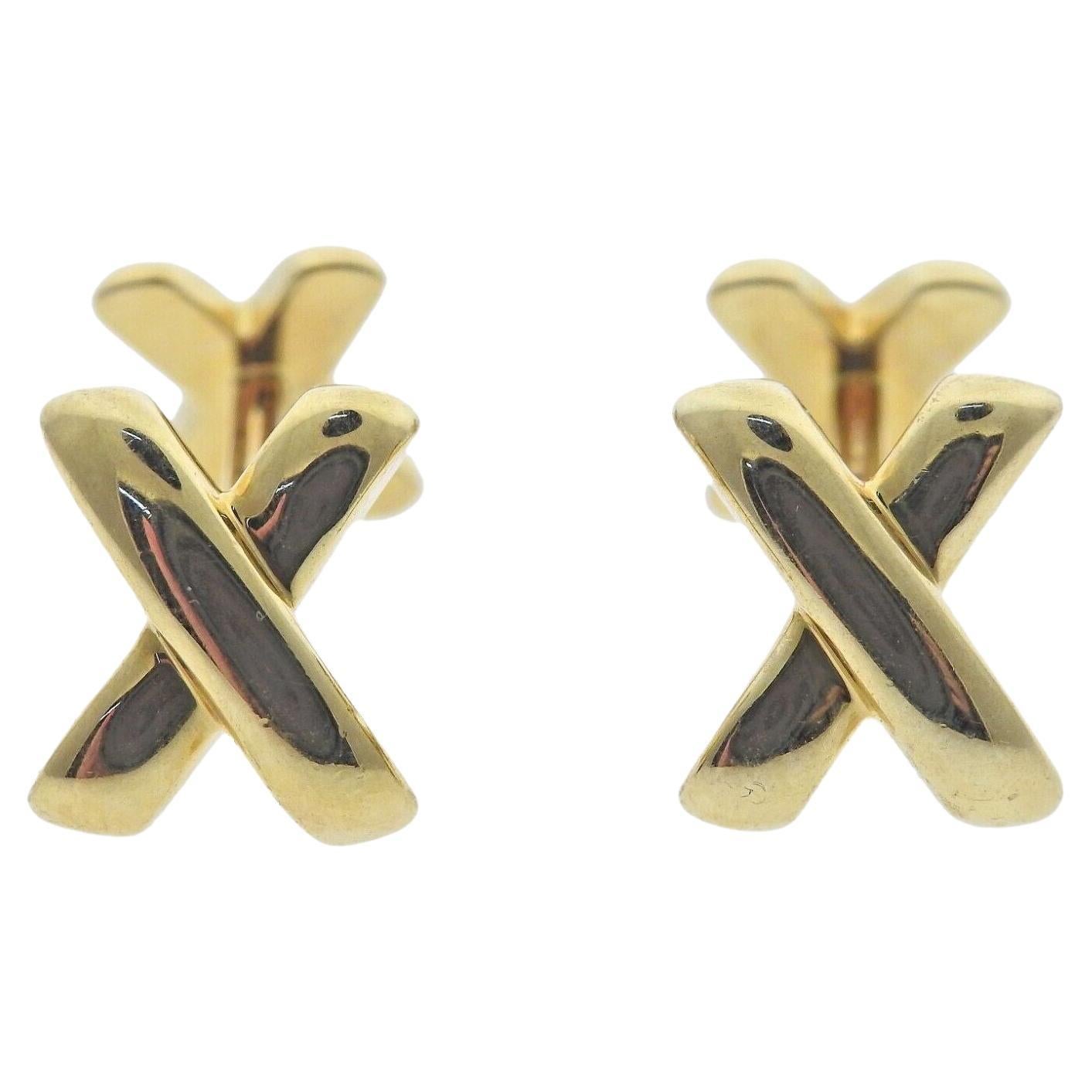 Tiffany & Co Gold X Cufflinks