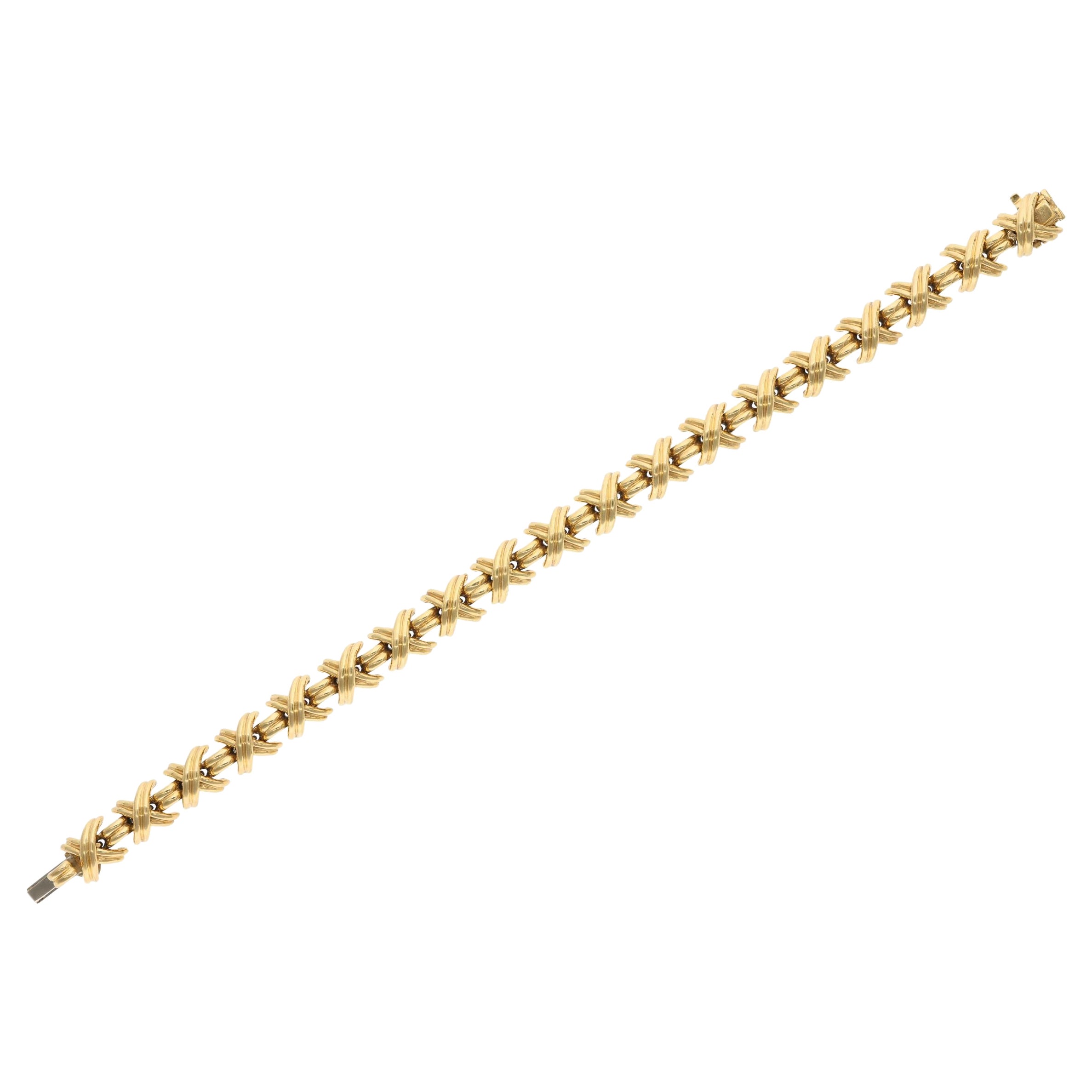 Tiffany & Co. Gold X-Gliederarmband