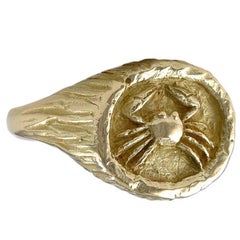 Retro Tiffany & Co. Gold Zodiac Cancer Ring