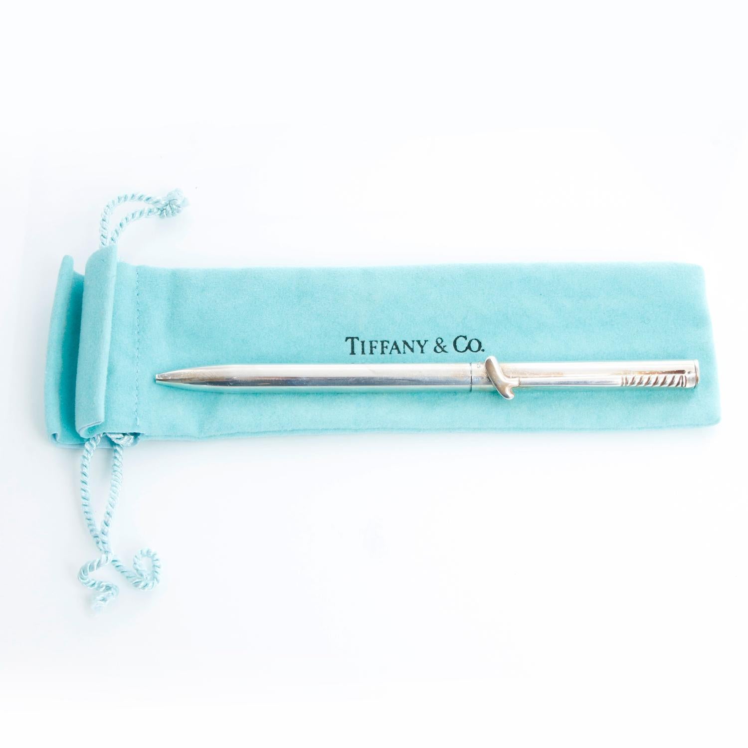 Tiffany & Co. Golf Club Kugelschreiber  - Kugelschreiber aus Sterlingsilber von Tiffany & Co. mit Golfschläger-Taschenclip und Dreh-Druckknopf. Inklusive Staubbeutel.