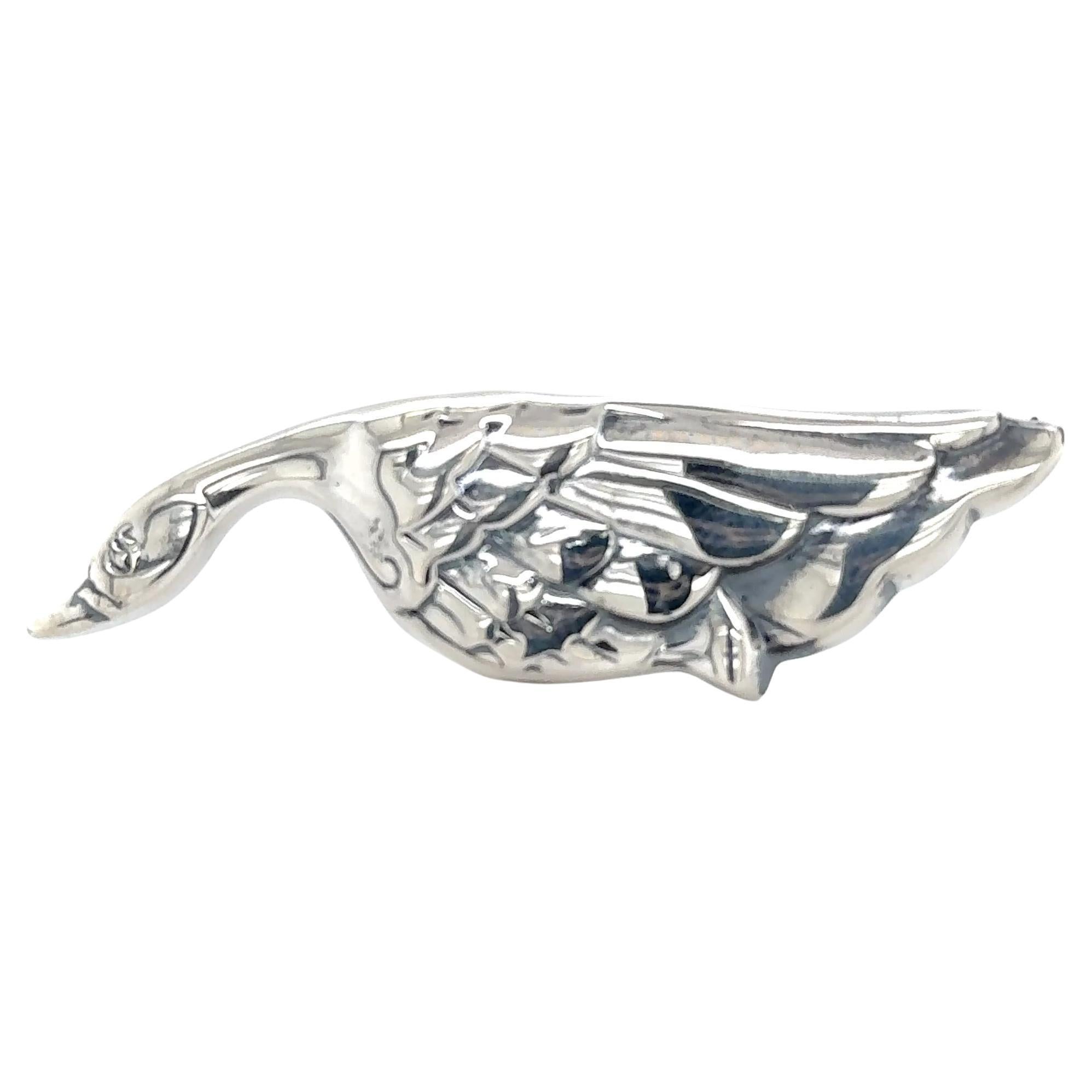 Tiffany & Co Goose Brooch Sterling Silver Estate