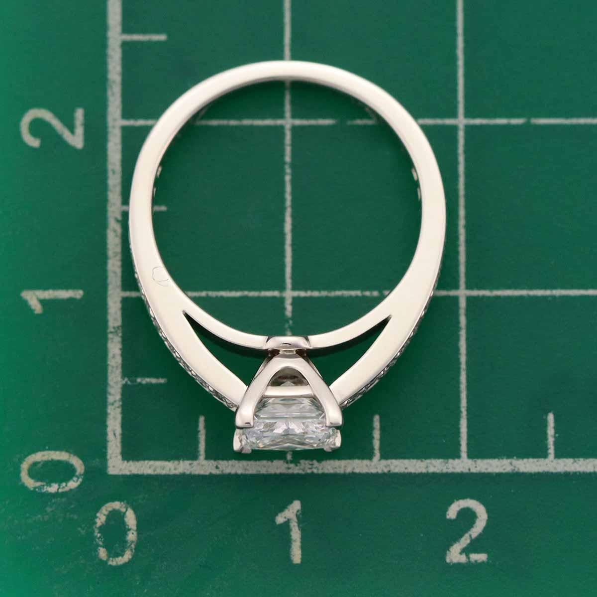 Women's Tiffany & Co. Grace 0.85 Carat Square Cut Diamond Platinum Ring US 4.25