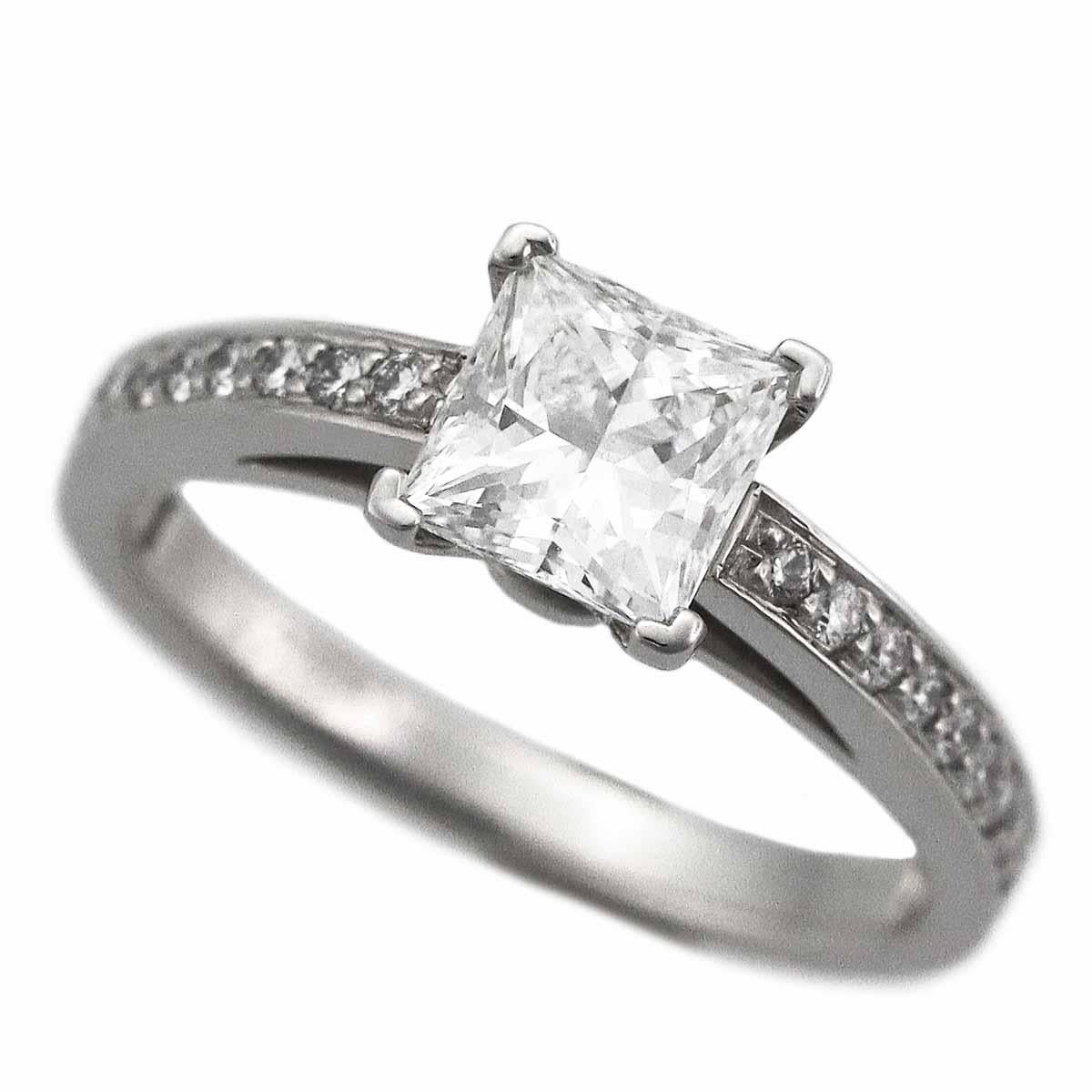 Tiffany & Co. Grace 0.85 Carat Square Cut Diamond Platinum Ring US 4.25