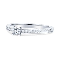 Tiffany & Co. Grace Diamond Ring, 0.17ct Princess Cut w 0.19ctw Round Accents