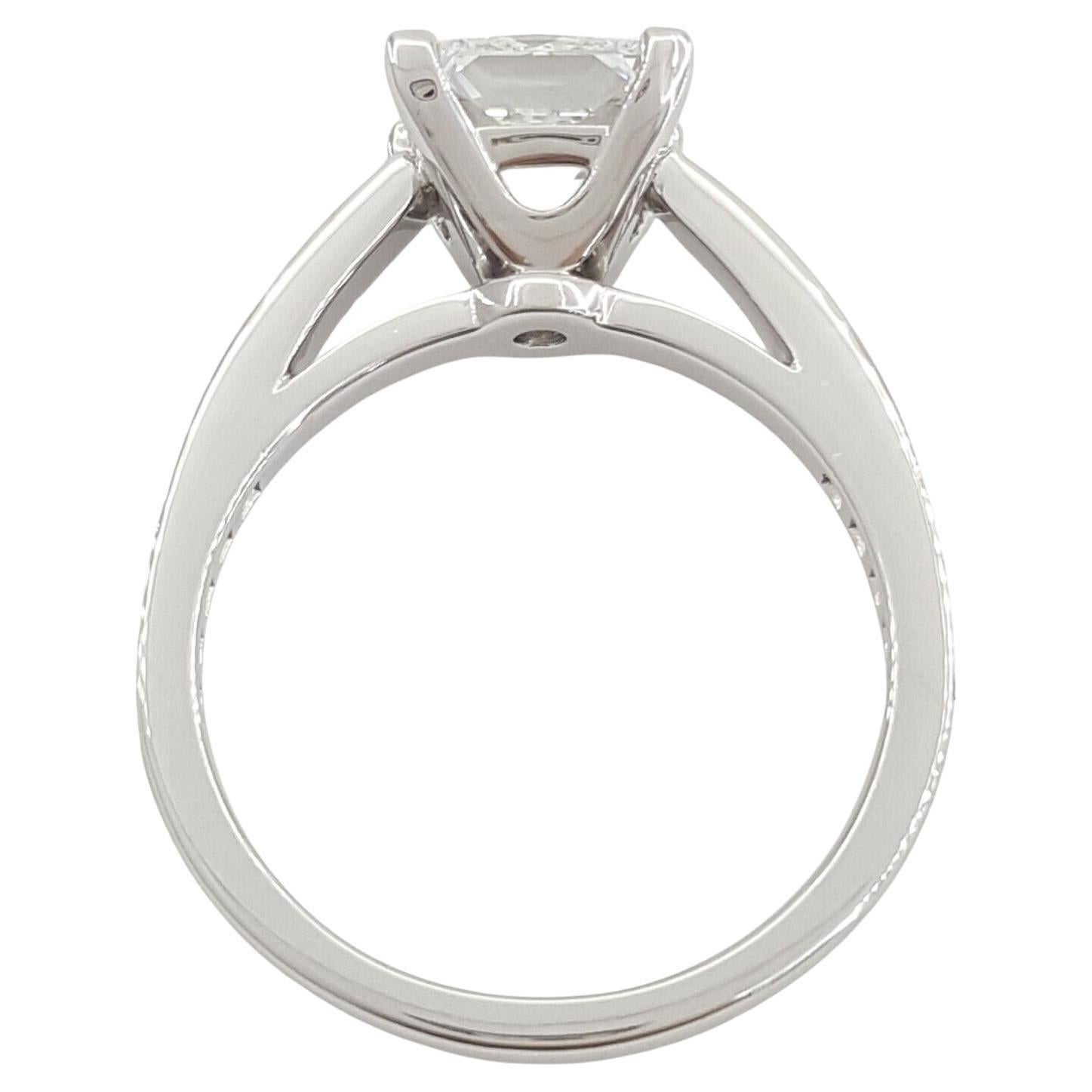 Modern Tiffany & Co. Grace Platinum Princess Brilliant Cut Diamond Engagement Ring For Sale