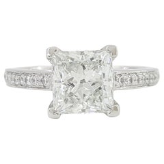 Tiffany & Co. Bague de fiançailles Grace en platine avec princesse et diamant taillé en brillant