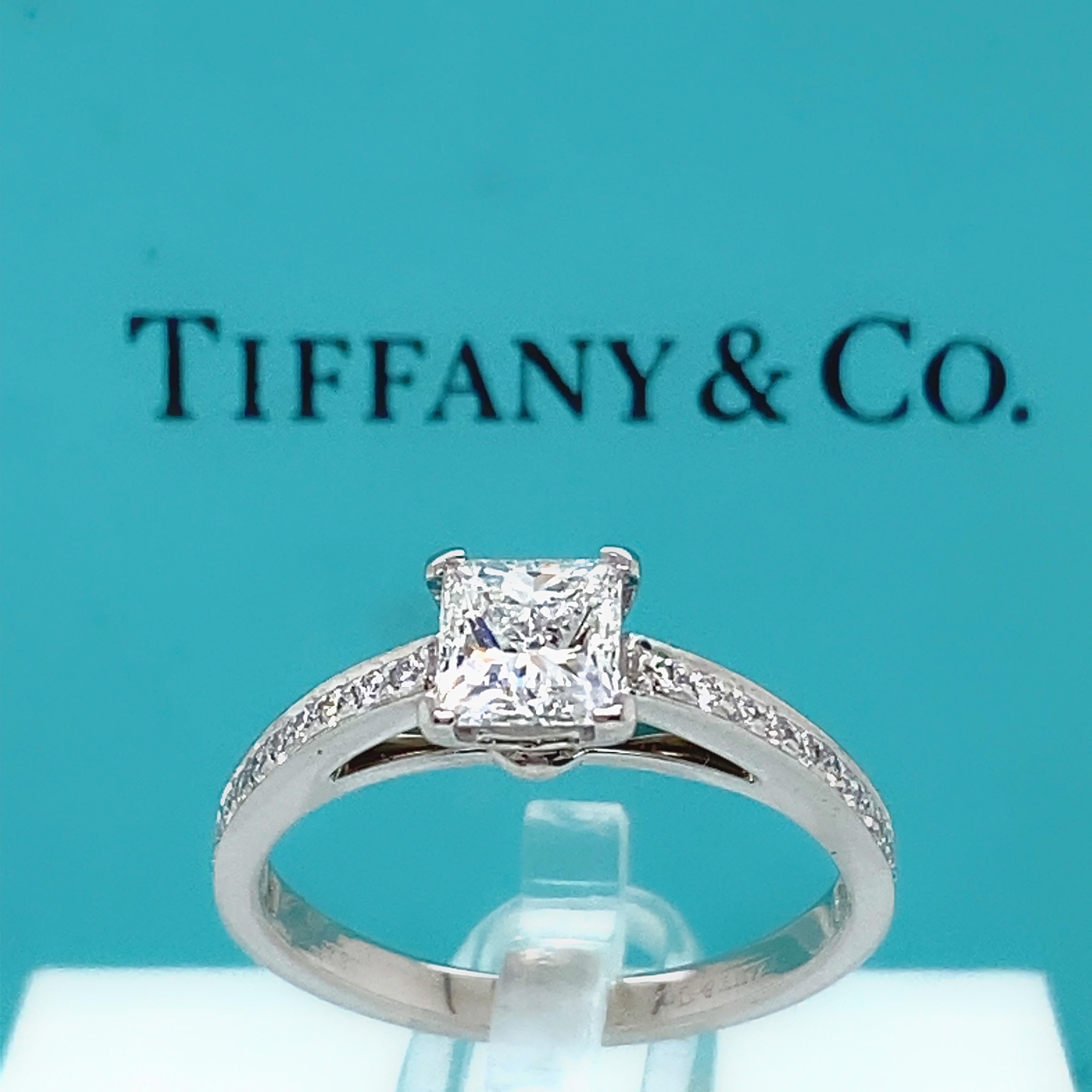 Tiffany & Co Grace Princess Diamond 0.89 Tcw Engagement Ring Diamond Certificate For Sale 2