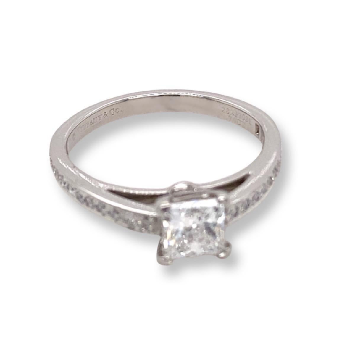 Tiffany & Co Grace Princess Diamond 0.89 Tcw Engagement Ring Diamond Certificate For Sale 7