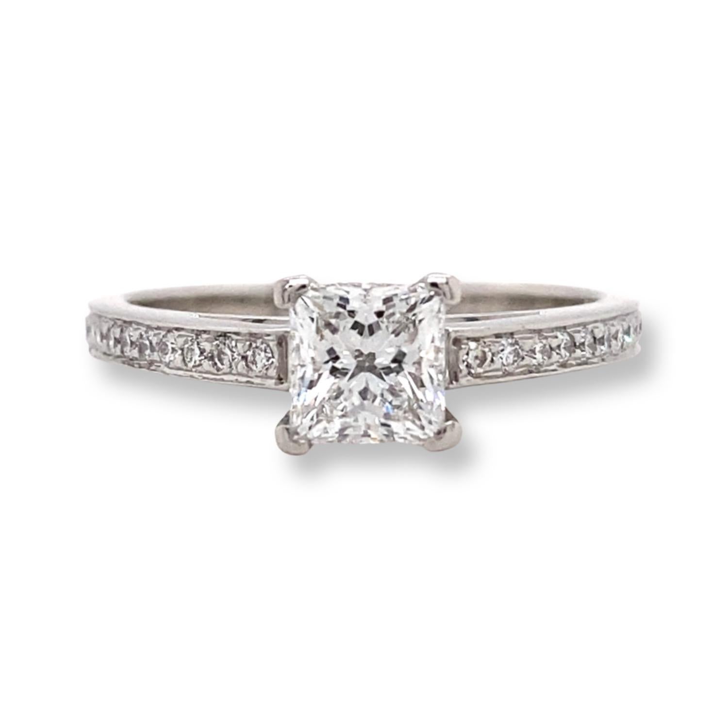 Diamant-Zertifikat von Tiffany & Co Grace Princess 0,89 Tcw Verlobungsring 11
