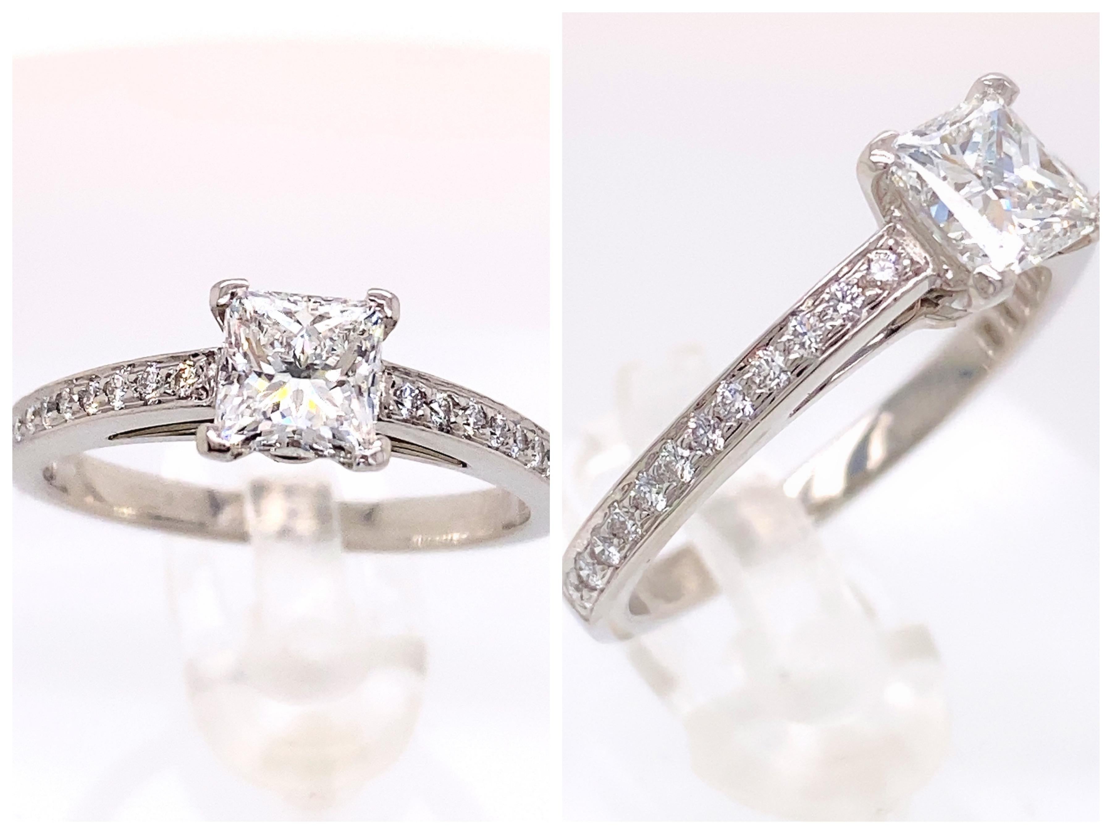 Tiffany and Co Grace Princess Diamond 0.89 Tcw Engagement Ring Diamond ...
