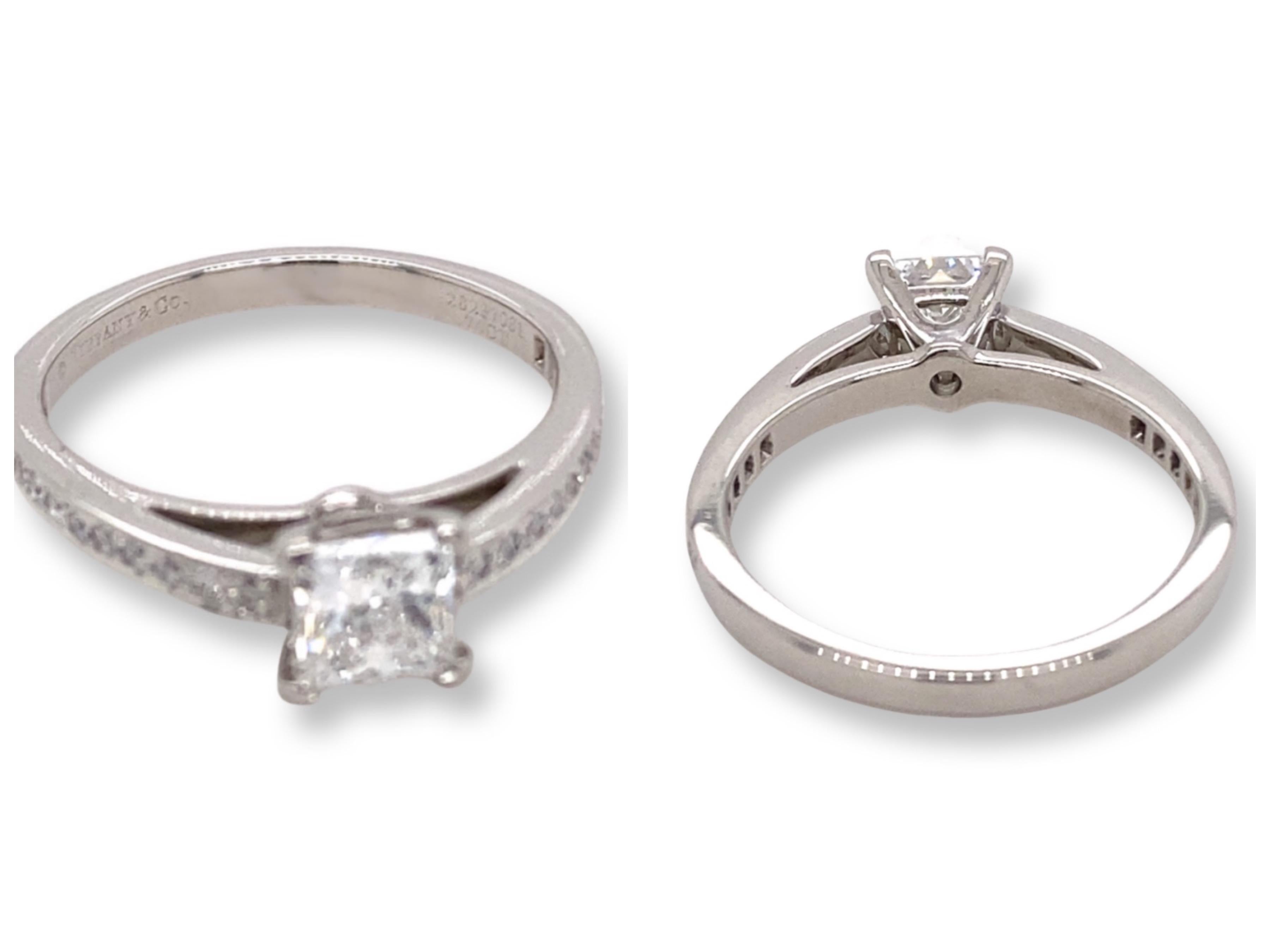 Tiffany & Co Grace Princess Diamond 0.89 Tcw Engagement Ring Diamond Certificate For Sale 10
