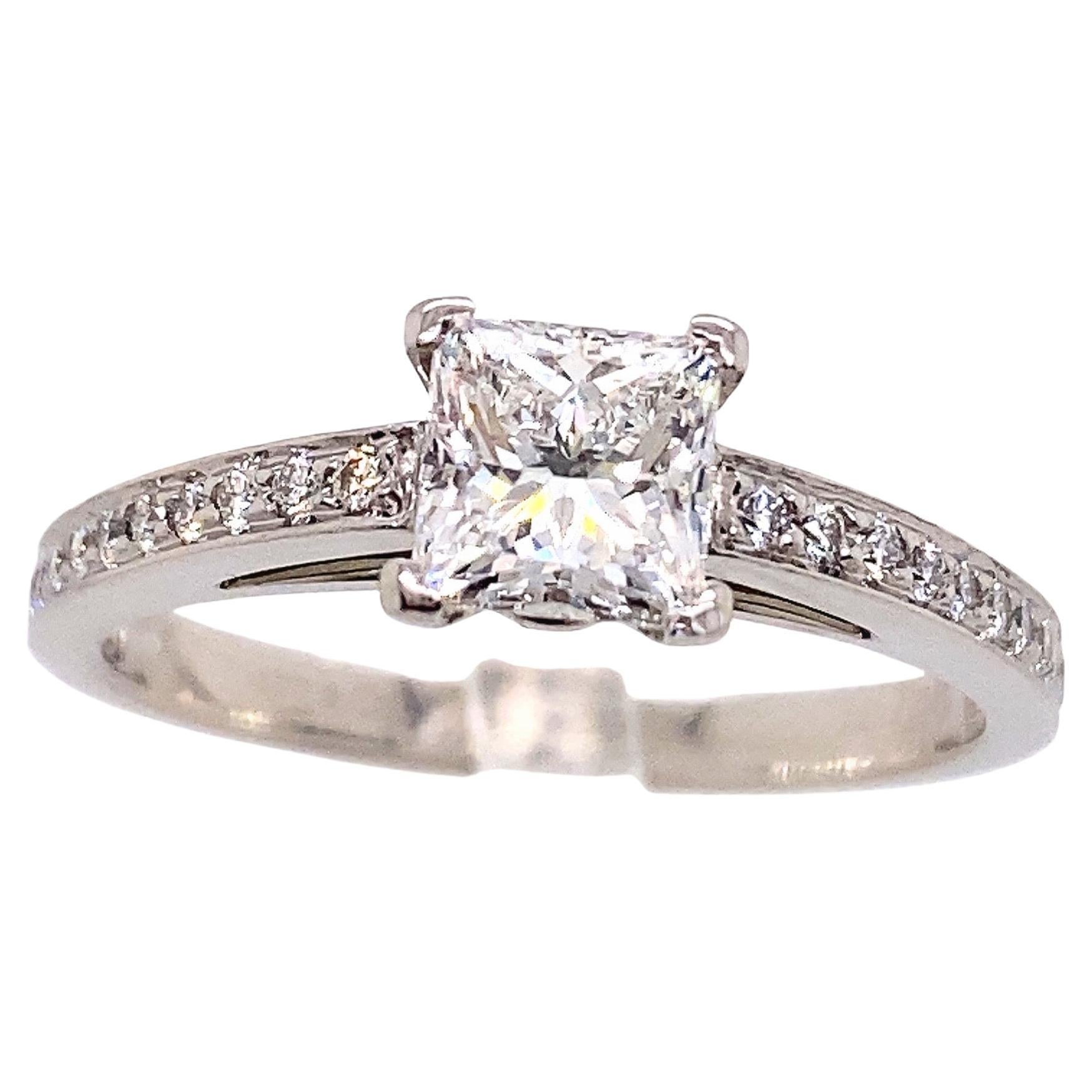 Tiffany & Co. Bague de fiançailles Grace Princess avec certificat en diamants de 0,89 carat poids total