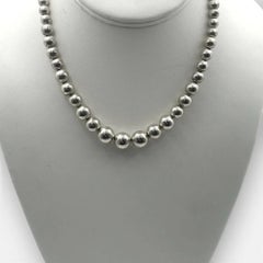 Tiffany & Co. Graduated Bead Necklace 14" Necklace.