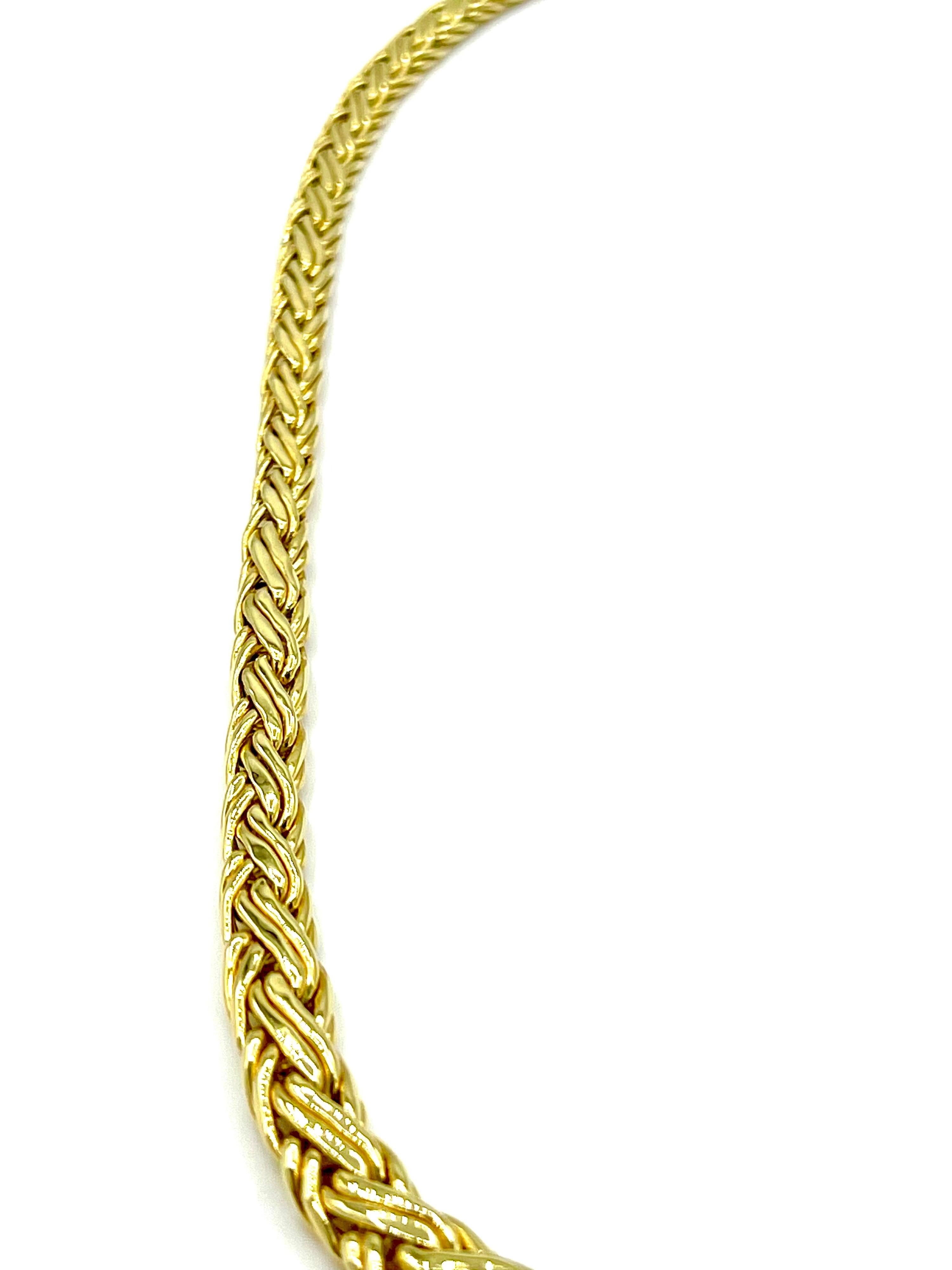 Modern Tiffany & Co. Graduated Byzantine 18K Yellow Gold Necklace