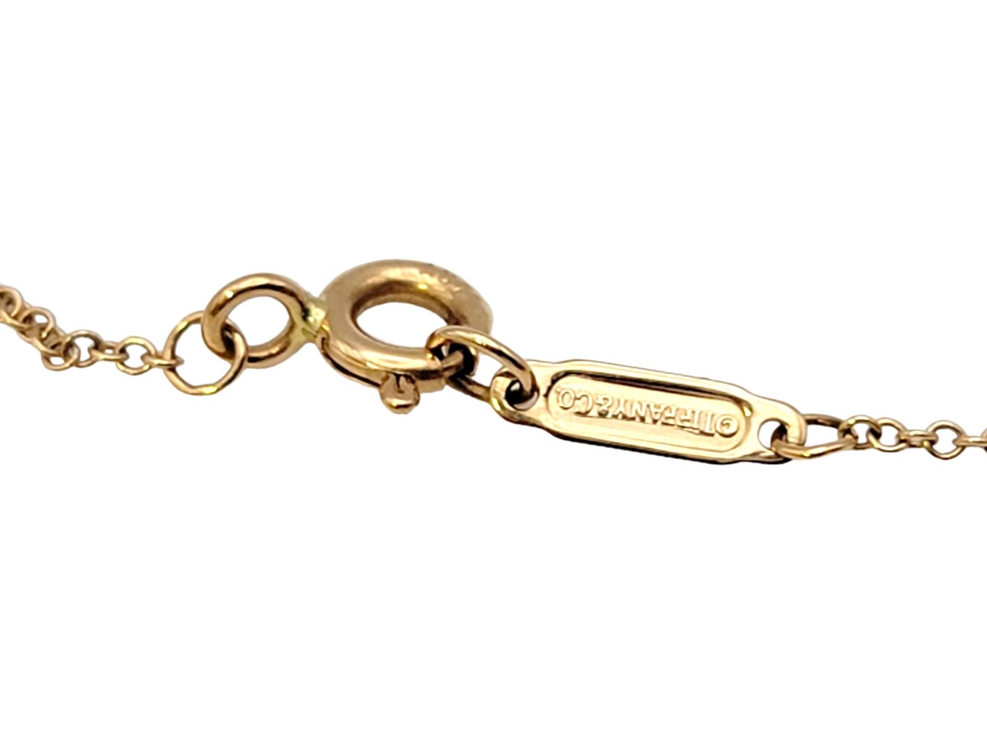 Tiffany & Co. Graduated Diamond Drop Pendant Necklace in 18 Karat Rose Gold In Good Condition In Scottsdale, AZ