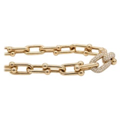 Tiffany & Co Graduated Link Diamond Necklace 18K Yellow Gold 3.15 Ct