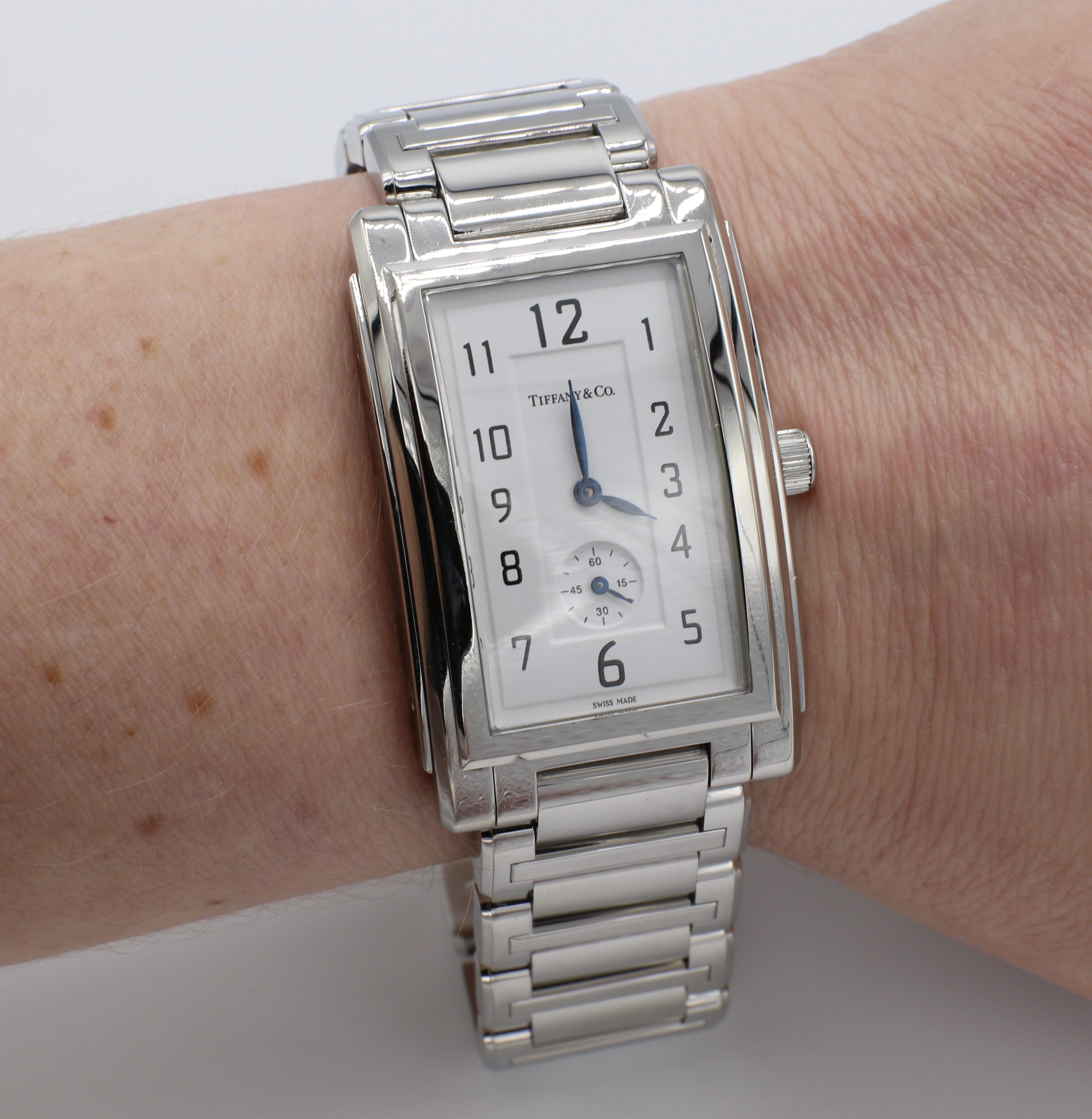 Tiffany & Co. Grand Quartz Resonator Quartz Stainless Steel Watch In Excellent Condition In  Baltimore, MD