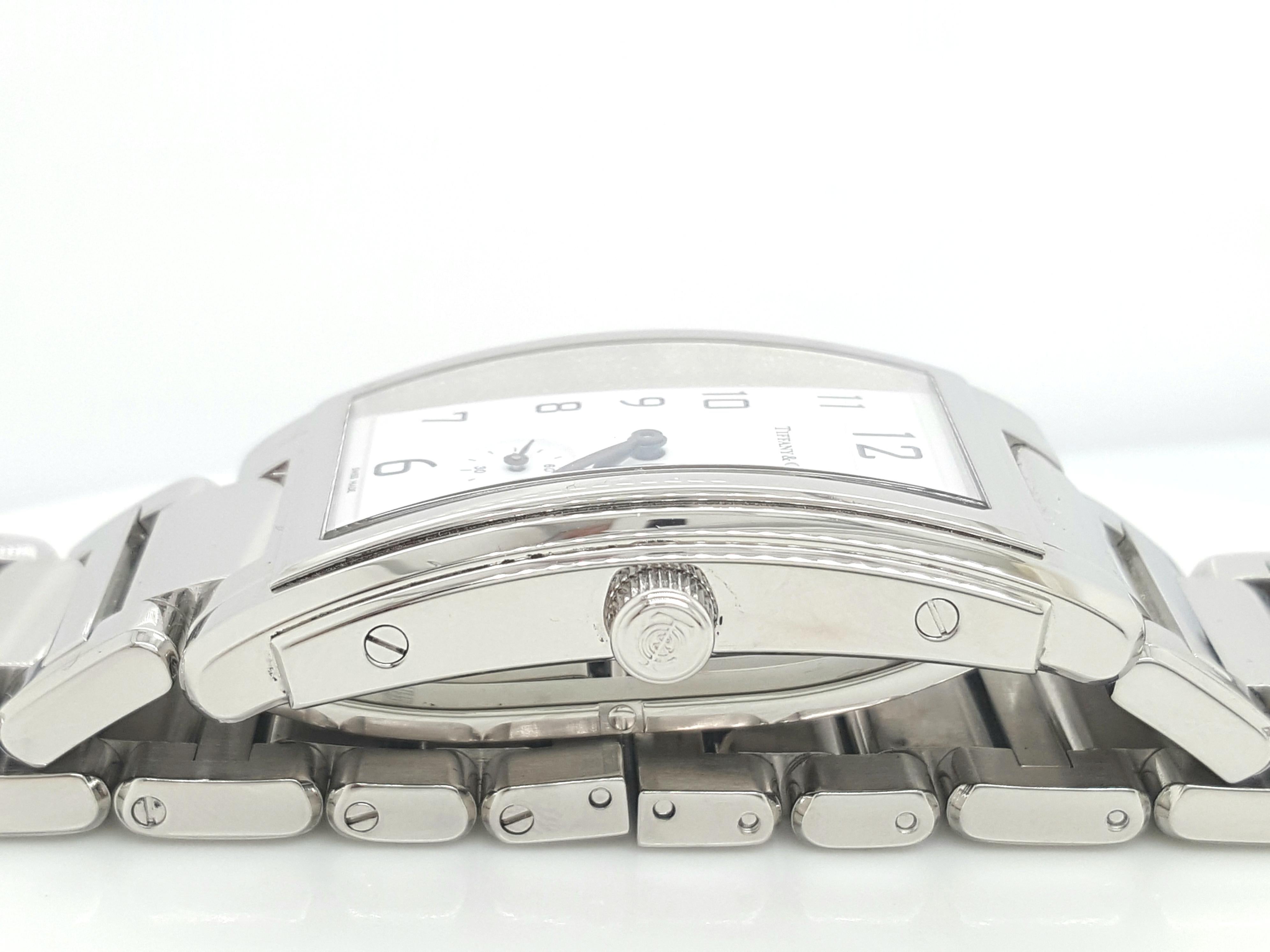 Tiffany & Co Grand Quartz Resonator Quartz Stainless Wristwatch 2