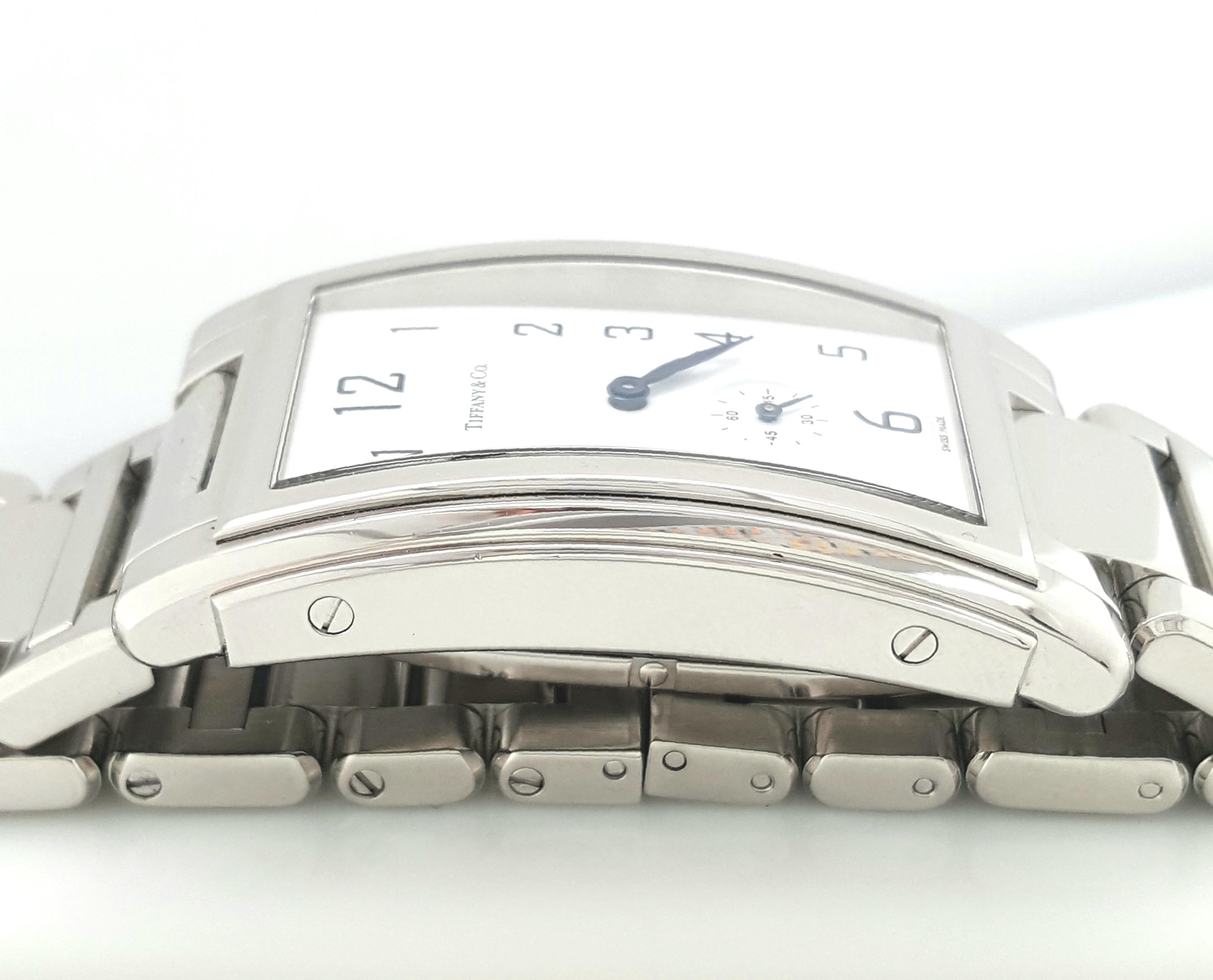 Women's or Men's Tiffany & Co Grand Quartz Resonator Quartz Stainless Wristwatch