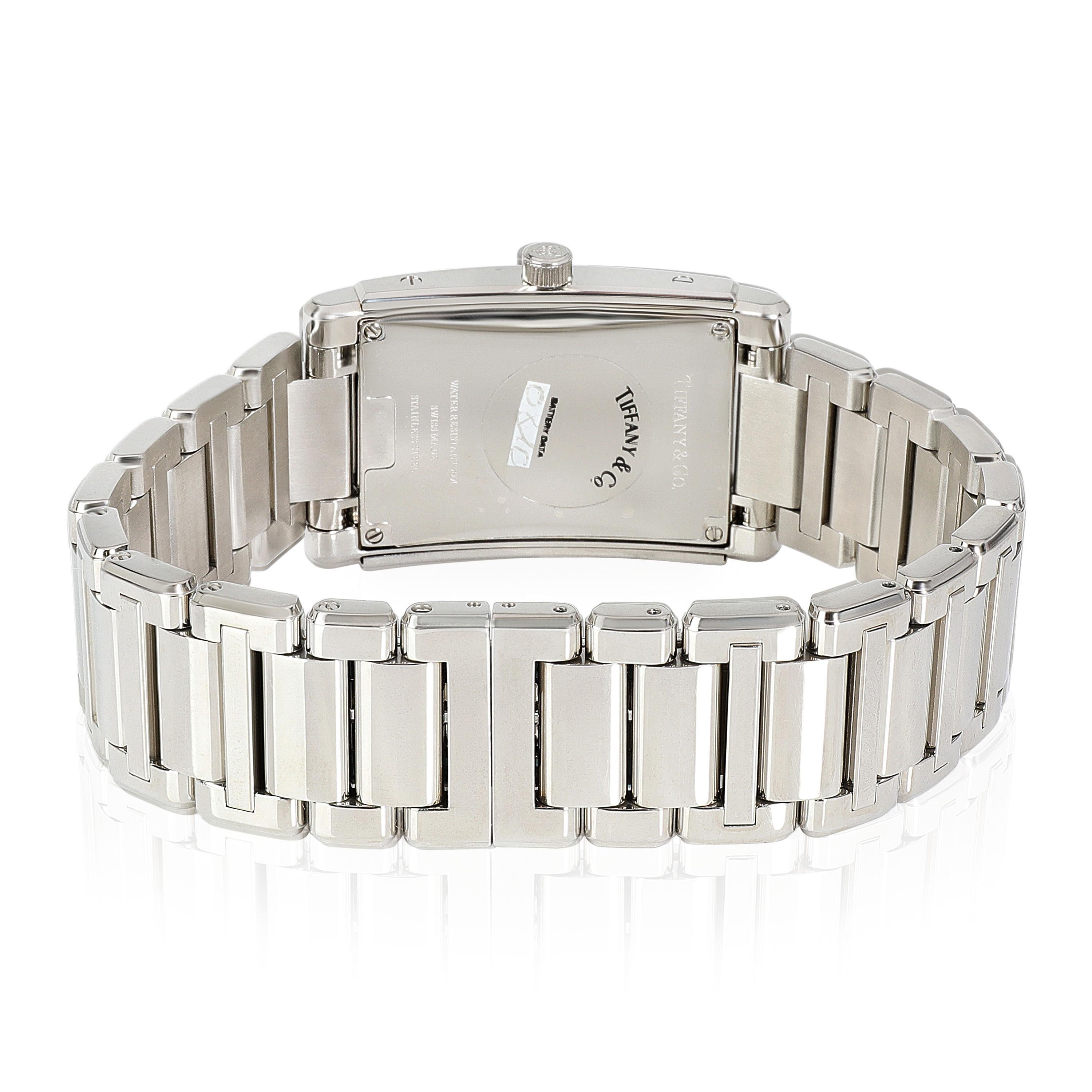Tiffany & Co. Grand Z0030.13.10B21.A00A Men's Watch in  Stainless Steel

SKU: 115712

PRIMARY DETAILS
Brand: Tiffany & Co.
Model: Grand
Country of Origin: Switzerland
Movement Type: Quartz: Battery
Year of Manufacture: 2010-2019
Condition: Retail