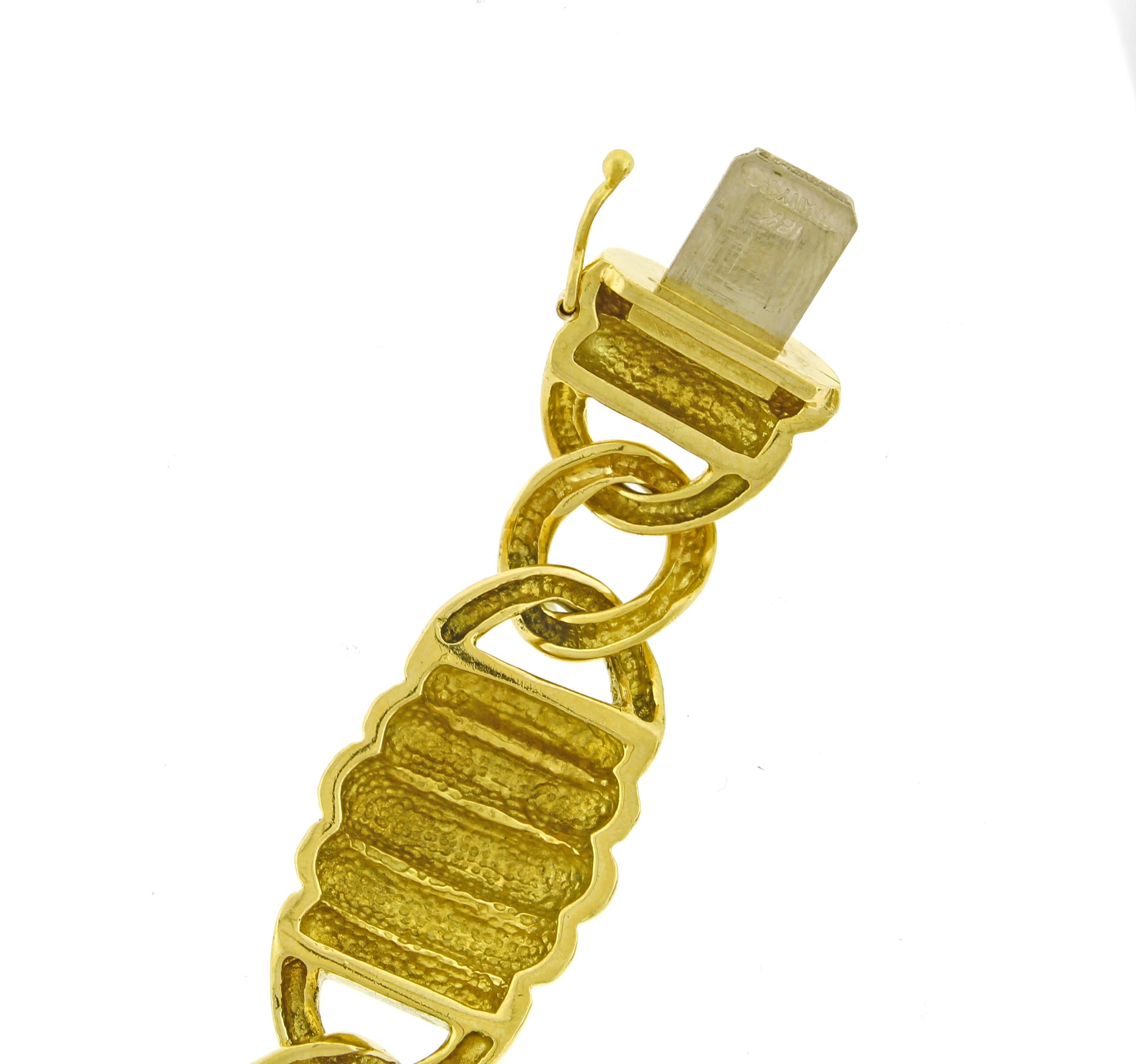 Tiffany & Co. Bracelet à maillons rainurés Unisexe en vente