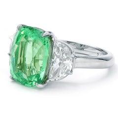 Tiffany & Co. Grossularite Garnet 9.08 Carat Platinum Ring