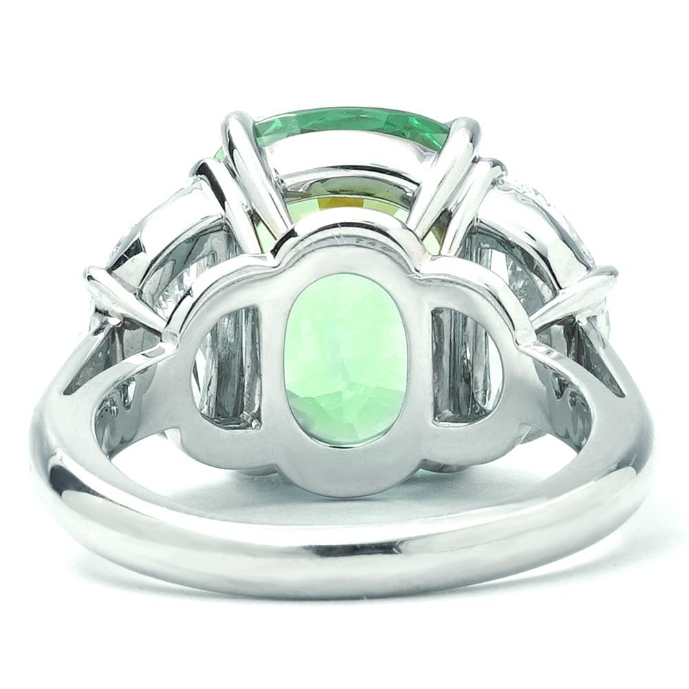 Contemporary Tiffany & Co. Grossularite Garnet 9.08 Carat Platinum Ring