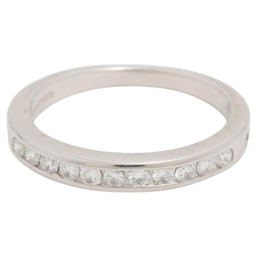 Tiffany & Co. Half Circle Channel Setting Diamond Ring Platinum For Sale