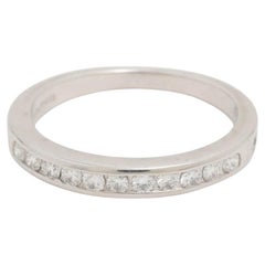 Tiffany & Co. Half Circle Channel Setting Diamond Ring Platinum