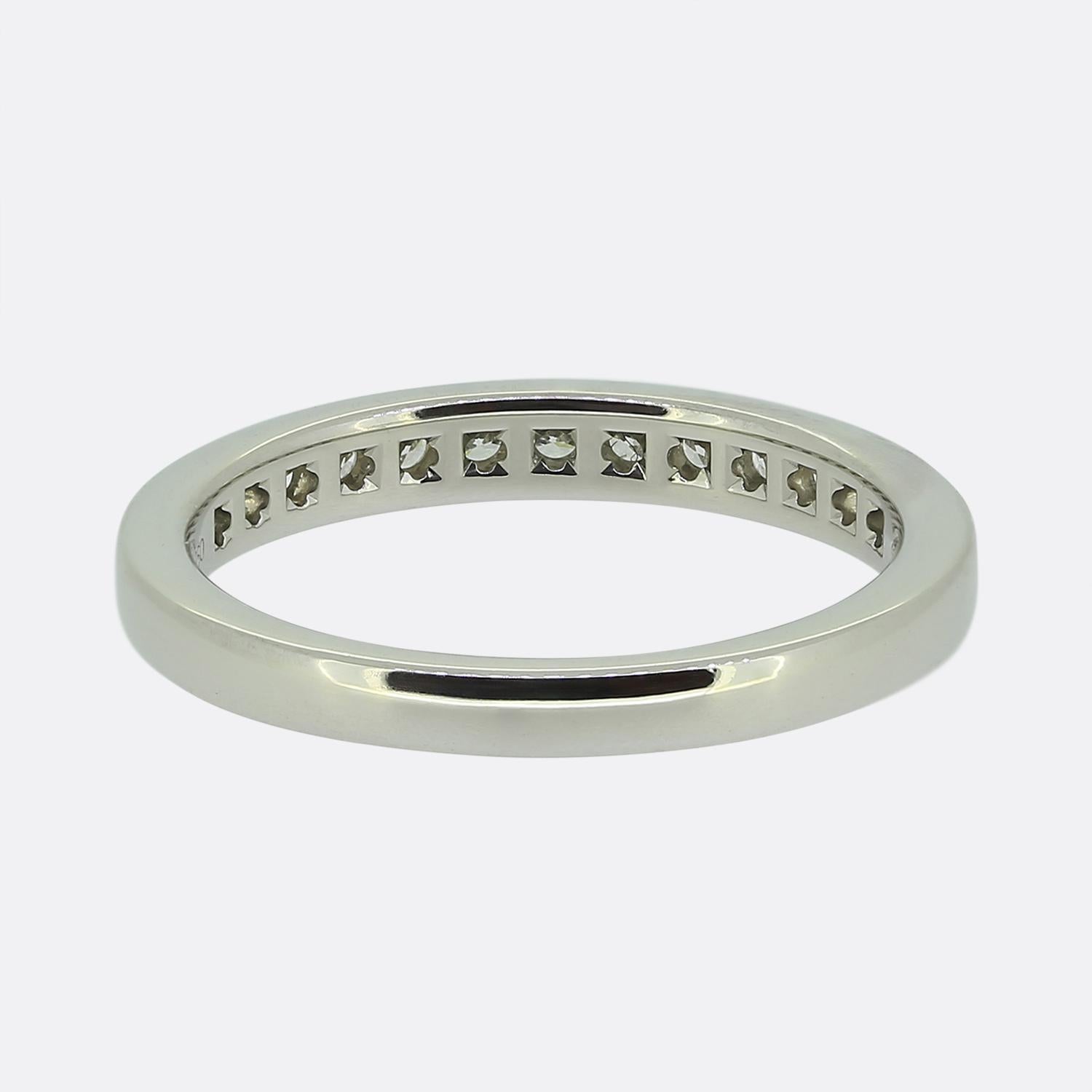 Taglio brillante Tiffany & Co. Anello con diamante mezza eternità in vendita