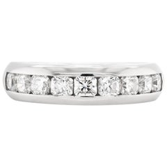 Tiffany & Co. Half Eternity Lucida Diamond Platinum Band