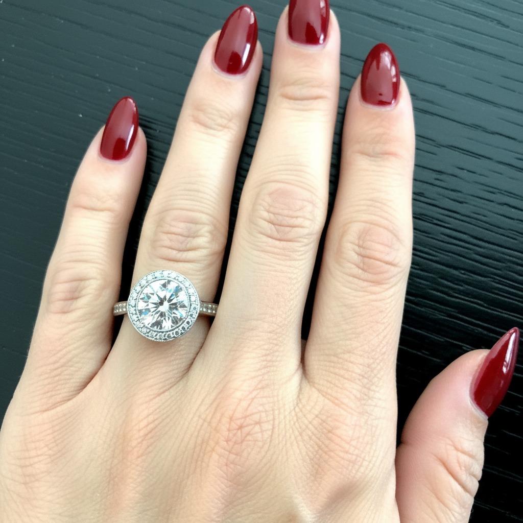 Moderno TIFFANY & CO. Halo 2,86 Ct. Anello con diamante in vendita