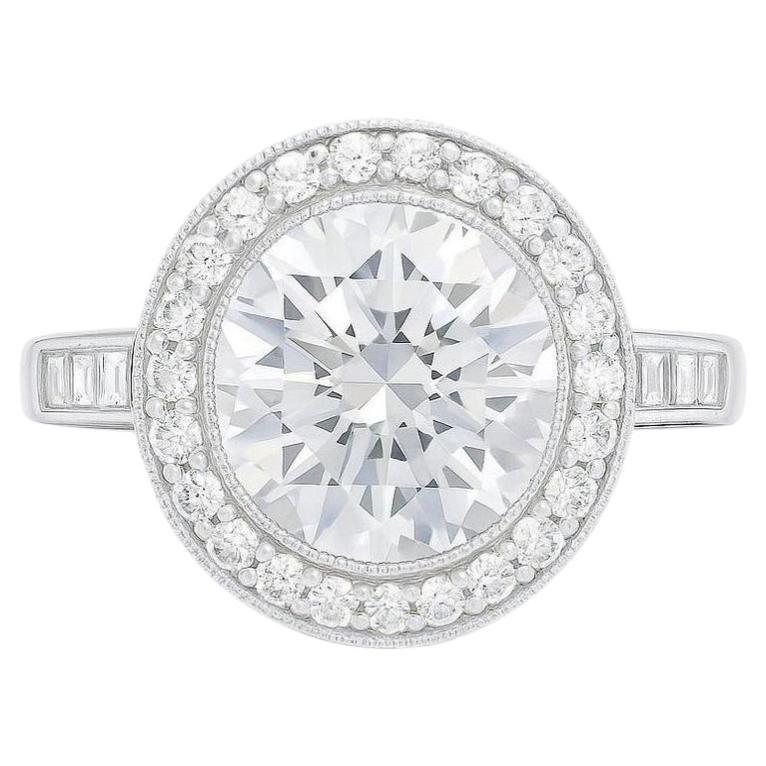 TIFFANY & CO. Halo 2.86 Ct. Diamond Ring