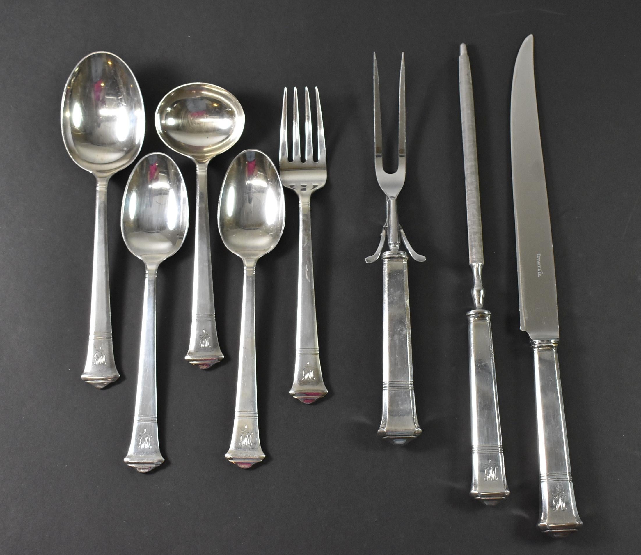 Tiffany & Co Hampton Sterling Silver, 130 pieces For Sale 6