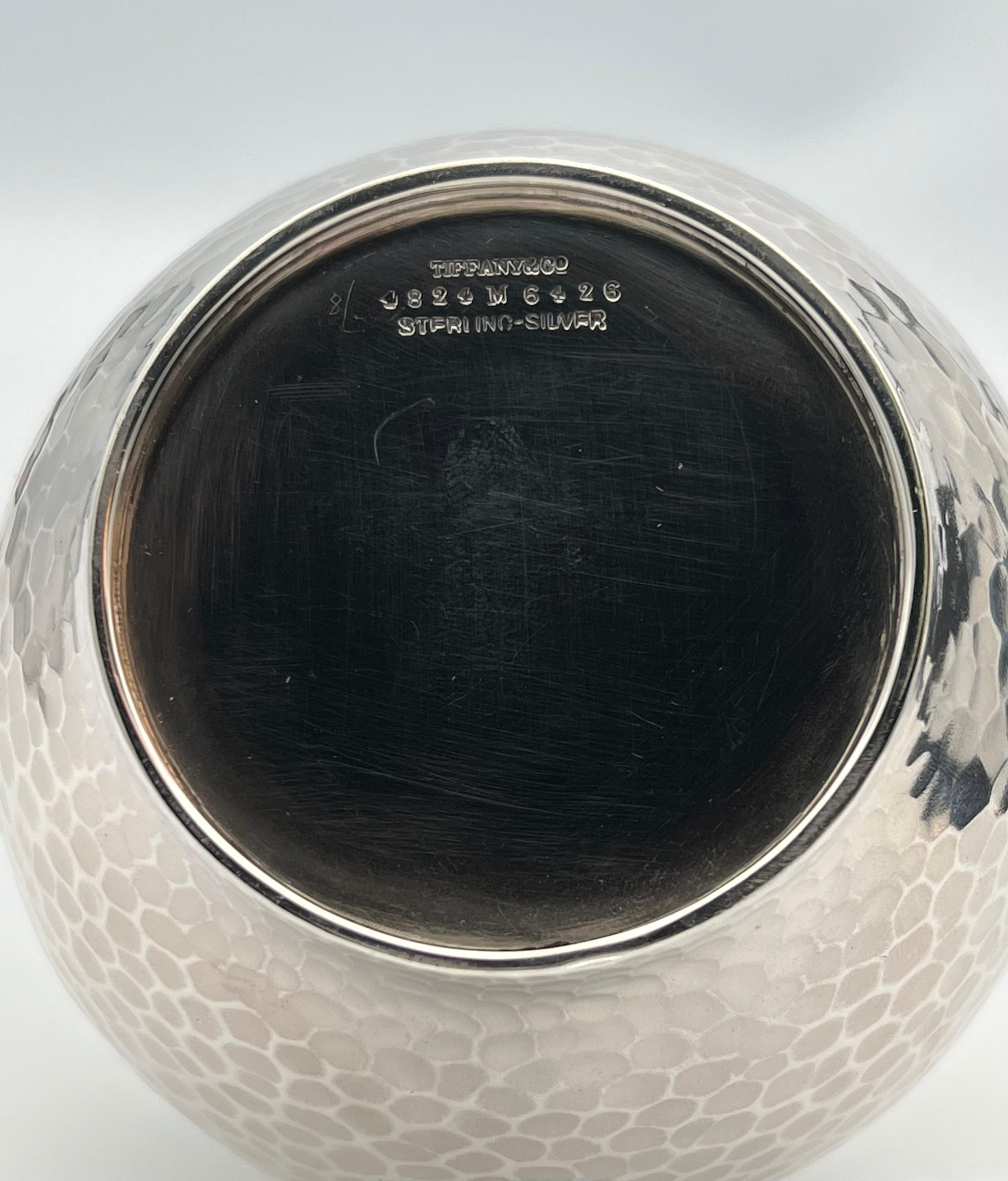 Late 19th Century Tiffany & Co. Hand-Hammered Sterling Jar