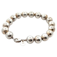 Retro Tiffany & Co. Hard Wear 10mm .925 Sterling Silver Ball Bracelet 