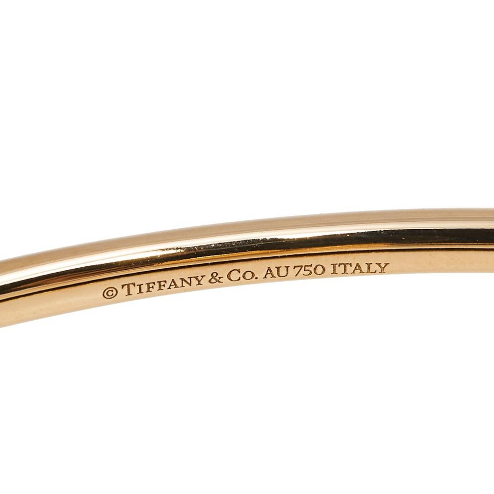 Contemporary Tiffany & Co. Hardware Ball Bypass 18K Rose Gold Bracelet