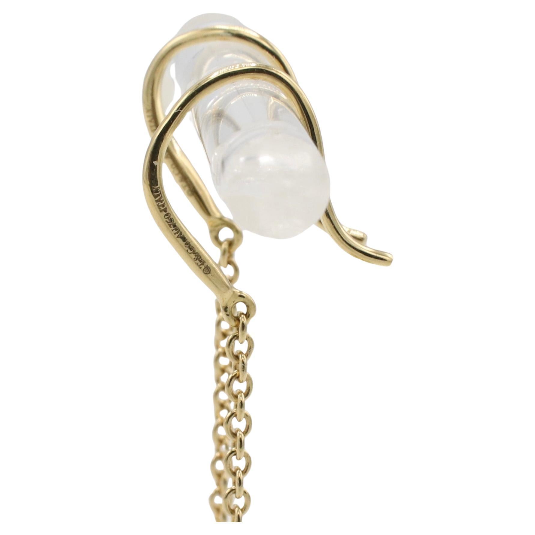 Modern Tiffany & Co. HardWare Ball Hook Drop Earrings 18K Yellow Gold 14mm