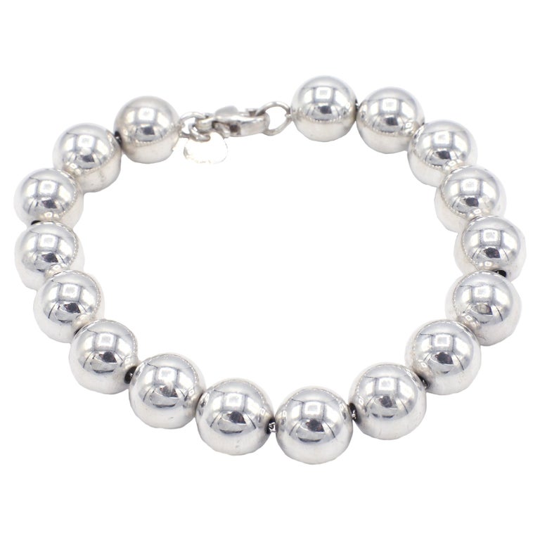 Tiffany and Co. Hardware Collection Sterling Silver Bead Ball Bracelet ...