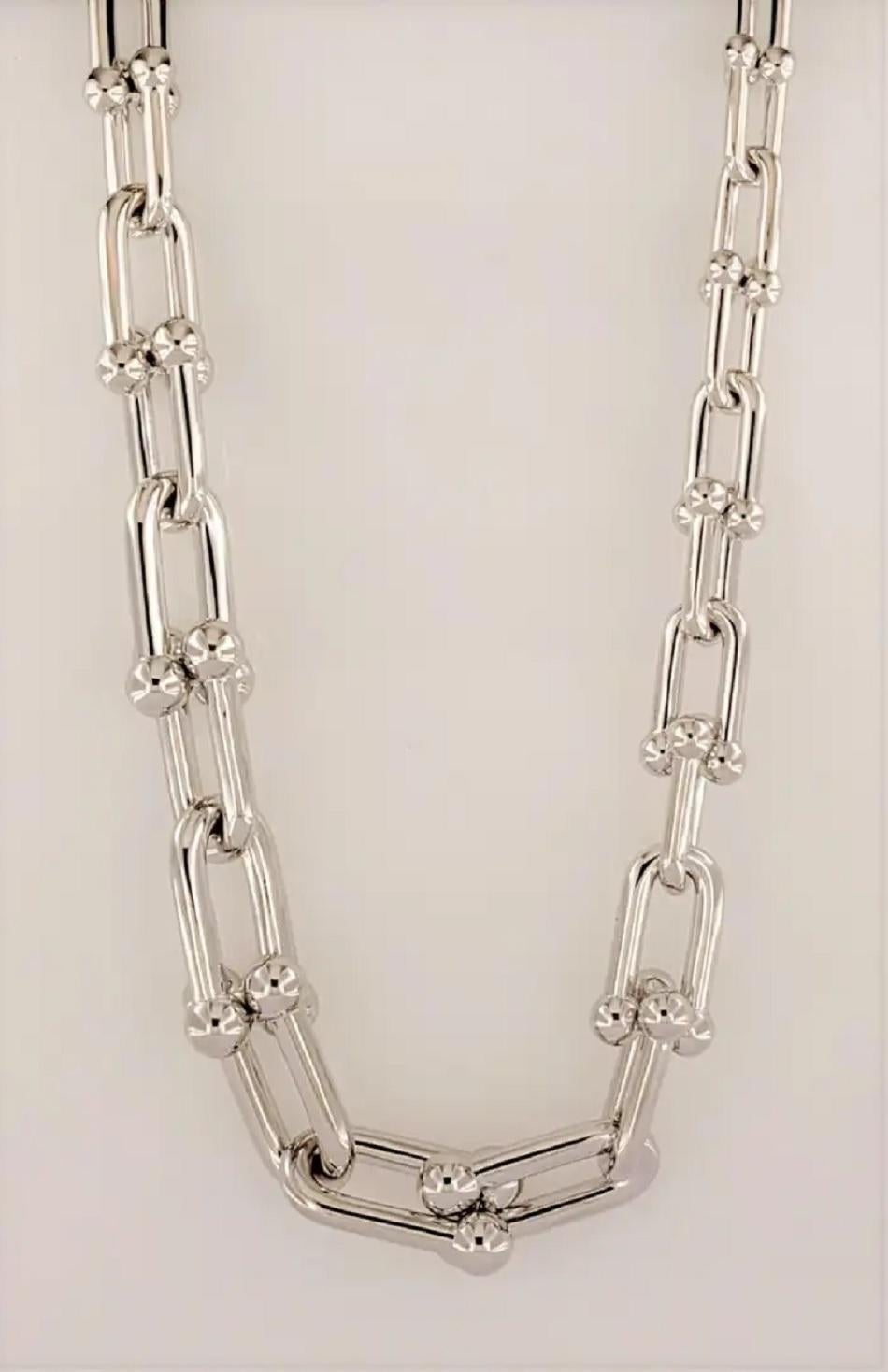 Tiffany & Co. Abgestufte Gliederkette mit Hardware aus Sterlingsilber 925 Damen