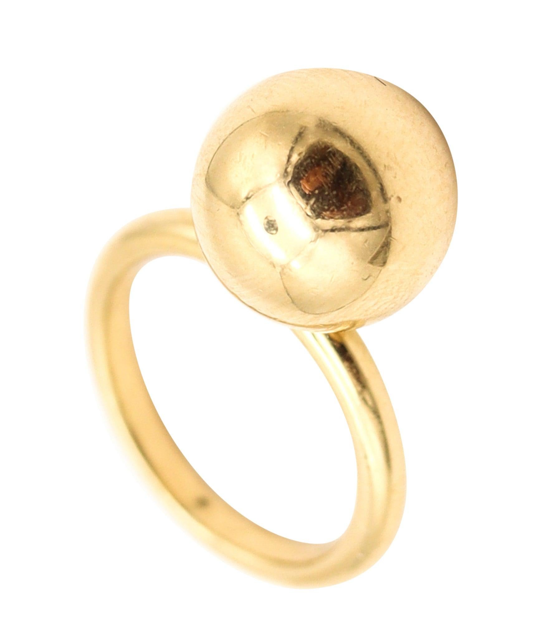 TIFFANY
CO. Hardware Modernist Ball Ring in massivem 18Kt Gelbgold