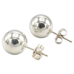 Tiffany & Co. Hardware Sterling Silver Ball Bead Stud Earrings