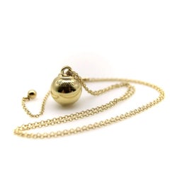 TIFFANY & Co. HardWear 18K Gold Ball Pendant Necklace 20" Adjustable