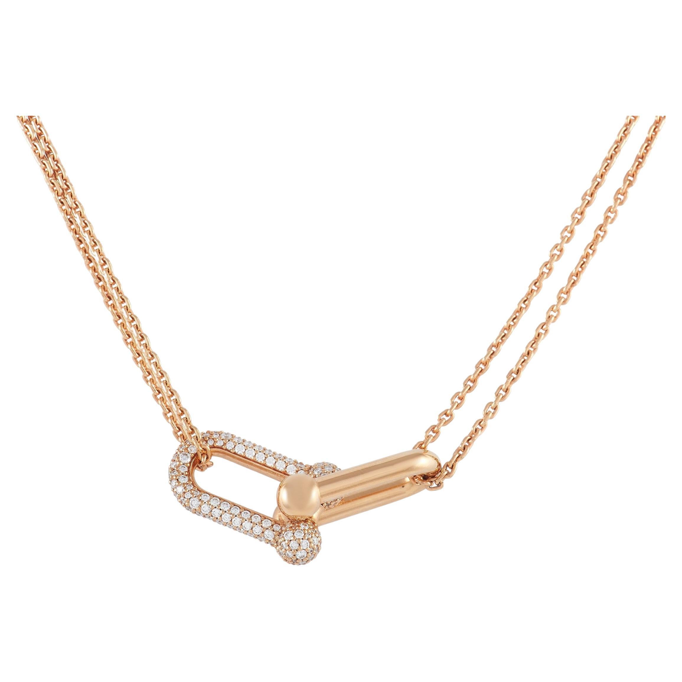 Womens 18k Link Necklace Hardware Chain Necklace Hardware Link Necklace